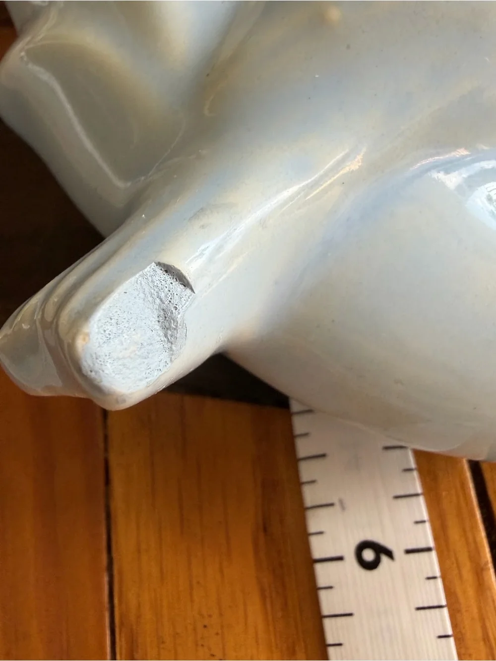 Vintage Ceramic Bird Wall Pocket in Light Blue